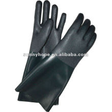 sandy finish PVC coated gloves